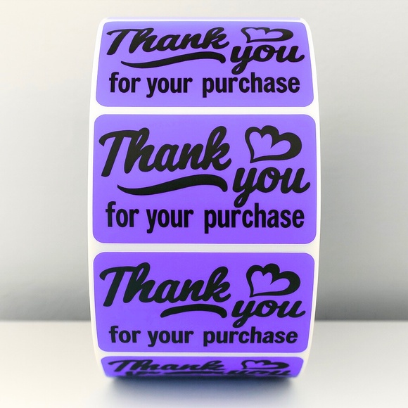 Thank You for Your Purchase Stickers – Small Business Packaging Labels 2" - Picture 9 of 10